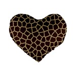 Giraffe Animal Print Skin Fur Standard 16  Premium Flano Heart Shape Cushions Front