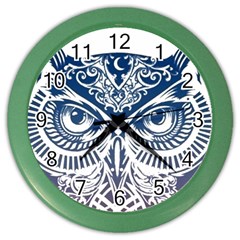 Owl Color Wall Clock by Amaryn4rt