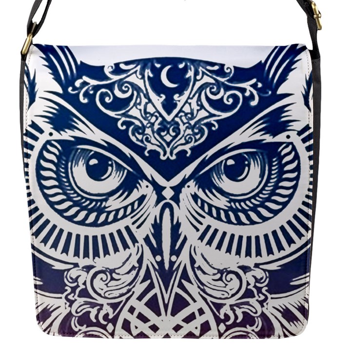 Owl Flap Closure Messenger Bag (S)