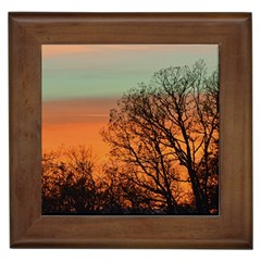 Twilight Sunset Sky Evening Clouds Framed Tile by Amaryn4rt