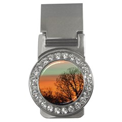 Twilight Sunset Sky Evening Clouds Money Clips (cz)  by Amaryn4rt