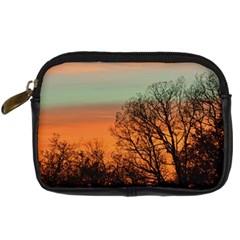 Twilight Sunset Sky Evening Clouds Digital Camera Leather Case by Amaryn4rt