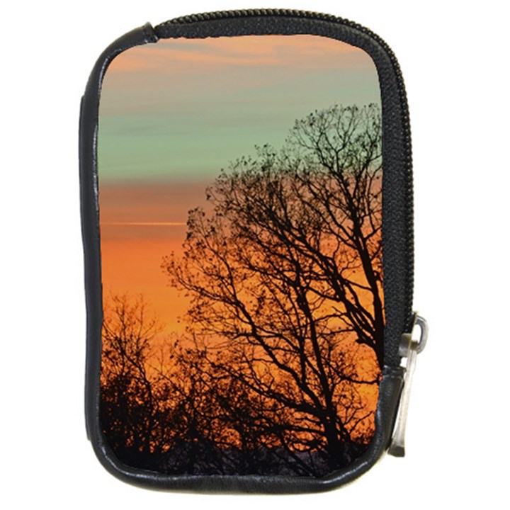 Twilight Sunset Sky Evening Clouds Compact Camera Leather Case