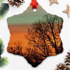 Twilight Sunset Sky Evening Clouds Ornament (snowflake) by Amaryn4rt