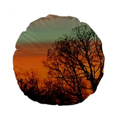 Twilight Sunset Sky Evening Clouds Standard 15  Premium Round Cushions by Amaryn4rt