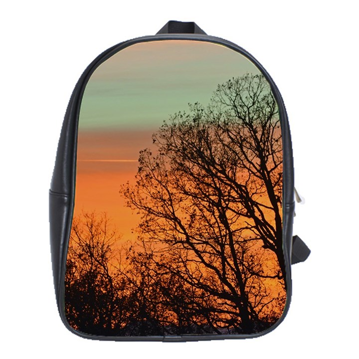 Twilight Sunset Sky Evening Clouds School Bag (XL)