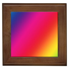 Rainbow Colors Framed Tile by Amaryn4rt