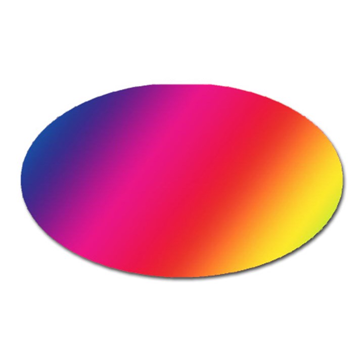 Rainbow Colors Oval Magnet