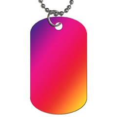 Rainbow Colors Dog Tag (one Side) by Amaryn4rt