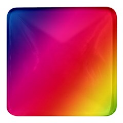 Rainbow Colors Square Glass Fridge Magnet (4 Pack) by Amaryn4rt