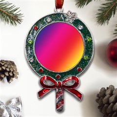 Rainbow Colors Metal X mas Lollipop With Crystal Ornament by Amaryn4rt