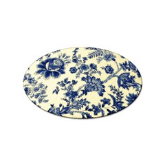 Vintage Blue Drawings On Fabric Sticker Oval (10 Pack) by Amaryn4rt