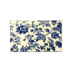 Vintage Blue Drawings On Fabric Sticker Rectangular (100 Pack) by Amaryn4rt