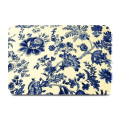 Vintage Blue Drawings On Fabric Plate Mats by Amaryn4rt