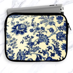 Vintage Blue Drawings On Fabric Apple Ipad 2/3/4 Zipper Cases by Amaryn4rt