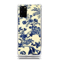 Vintage Blue Drawings On Fabric Samsung Galaxy S20plus 6 7 Inch Tpu Uv Case by Amaryn4rt