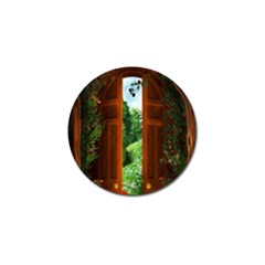 Beautiful World Entry Door Fantasy Golf Ball Marker by Amaryn4rt