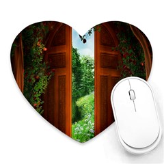 Beautiful World Entry Door Fantasy Heart Mousepad