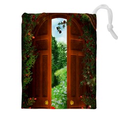 Beautiful World Entry Door Fantasy Drawstring Pouch (5xl) by Amaryn4rt