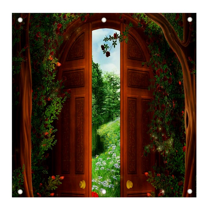 Beautiful World Entry Door Fantasy Banner and Sign 4  x 4 