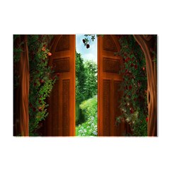 Beautiful World Entry Door Fantasy Crystal Sticker (a4) by Amaryn4rt