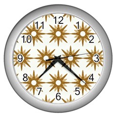 Seamless Repeating Tiling Tileable Wall Clock (silver) by Amaryn4rt