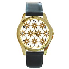 Seamless Repeating Tiling Tileable Round Gold Metal Watch by Amaryn4rt