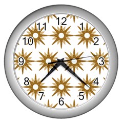 Seamless Repeating Tiling Tileable Wall Clock (silver) by Amaryn4rt