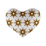 Seamless Repeating Tiling Tileable Standard 16  Premium Heart Shape Cushions Back