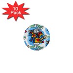 Seamless Repeating Tiling Tileable 1  Mini Buttons (10 pack)  Front