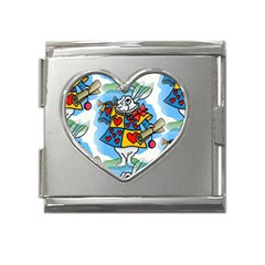 Seamless Repeating Tiling Tileable Mega Link Heart Italian Charm (18mm) by Amaryn4rt