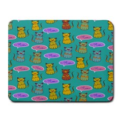 Meow Cat Pattern Small Mousepad by Amaryn4rt