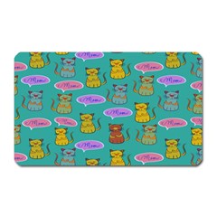 Meow Cat Pattern Magnet (rectangular) by Amaryn4rt