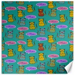 Meow Cat Pattern Canvas 12  x 12  11.4 x11.56  Canvas - 1