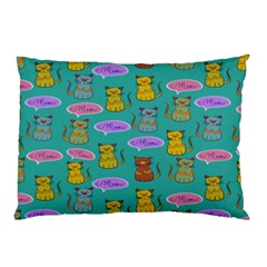 Meow Cat Pattern Pillow Case by Amaryn4rt