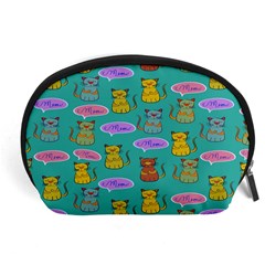 Meow Cat Pattern Accessory Pouch (large) by Amaryn4rt