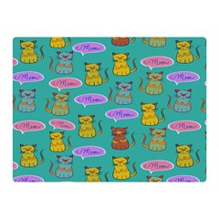 Meow Cat Pattern Two Sides Premium Plush Fleece Blanket (mini) by Amaryn4rt