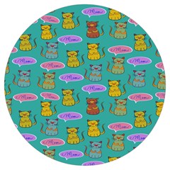 Meow Cat Pattern Round Trivet by Amaryn4rt