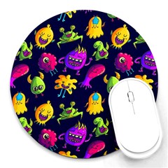 Space Patterns Round Mousepad