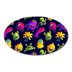 Space Patterns Oval Magnet by Amaryn4rt