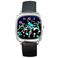 Dance Floor Square Metal Watch by Amaryn4rt