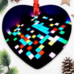 Dance Floor Heart Ornament (two Sides) by Amaryn4rt