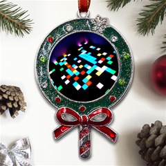 Dance Floor Metal X mas Lollipop With Crystal Ornament