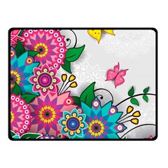 Flowers Pattern Vector Art Fleece Blanket (small) by Amaryn4rt