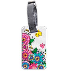 Flowers Pattern Vector Art Luggage Tag (one Side) by Amaryn4rt