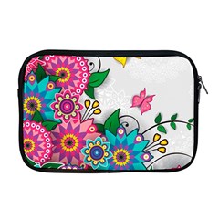 Flowers Pattern Vector Art Apple Macbook Pro 17  Zipper Case by Amaryn4rt