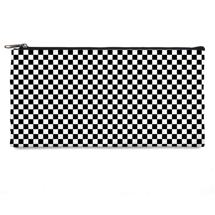 Black And White Checkerboard Background Board Checker Pencil Case