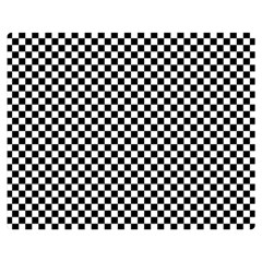 Black And White Checkerboard Background Board Checker Two Sides Premium Plush Fleece Blanket (medium) by Amaryn4rt