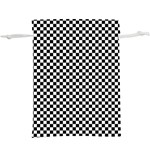 Black And White Checkerboard Background Board Checker Lightweight Drawstring Pouch (XL) Front