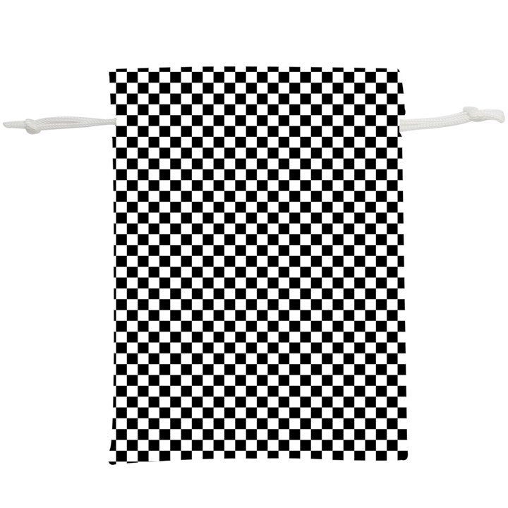 Black And White Checkerboard Background Board Checker Lightweight Drawstring Pouch (XL)